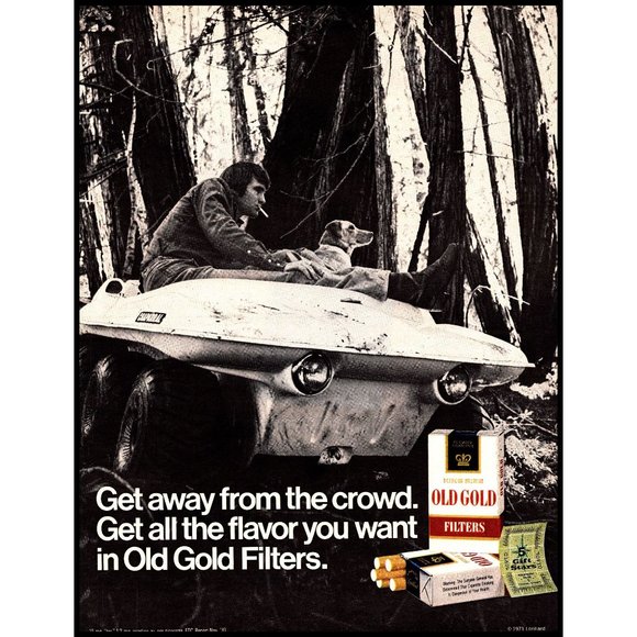 1971 Old Gold Cigarettes Chaparral 6x6 Amphibious ATV Vintage Print Ad Wall Art - Picture 1 of 1